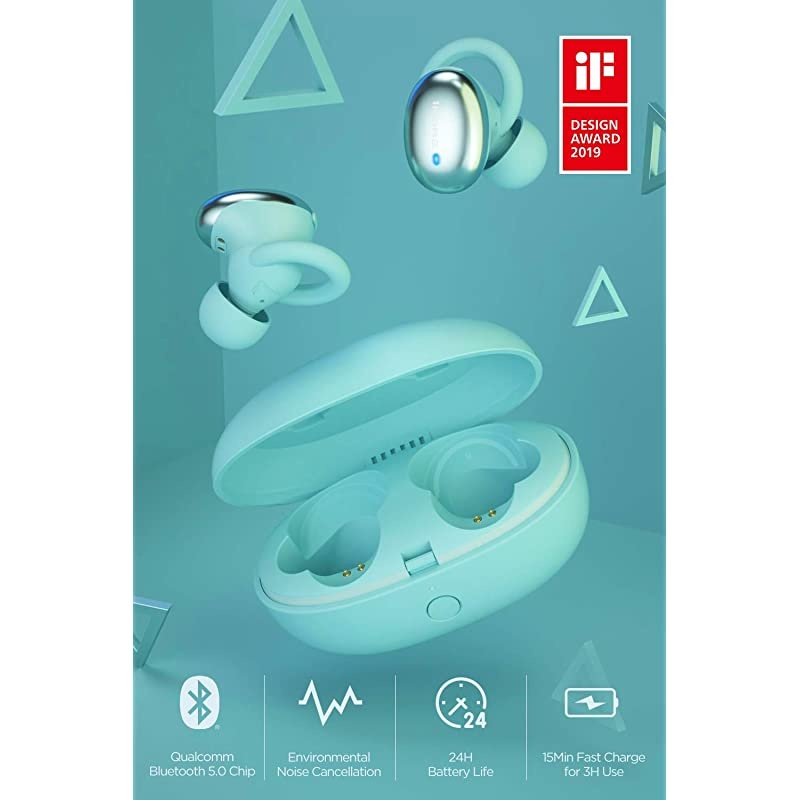 Stylish True Wireless inEar Headphones Bluetooth 65 Hours of Battery 15Minute Quick Charge for 3 Hours of Use Portable Charging Headphone Case Included True Wireless Earphones