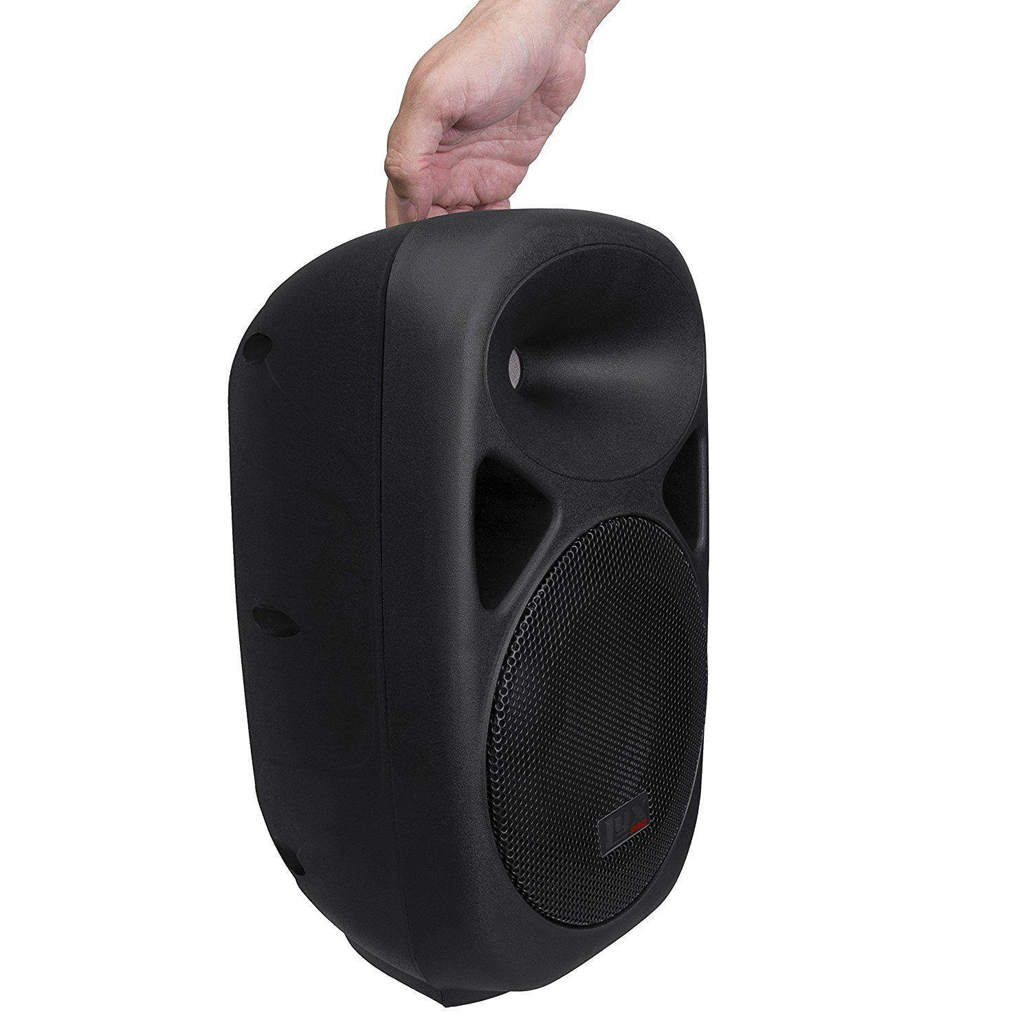 Small PA System, 100w RMS Power Active Speaker, Bluetooth SD USB MP3 AUX Input