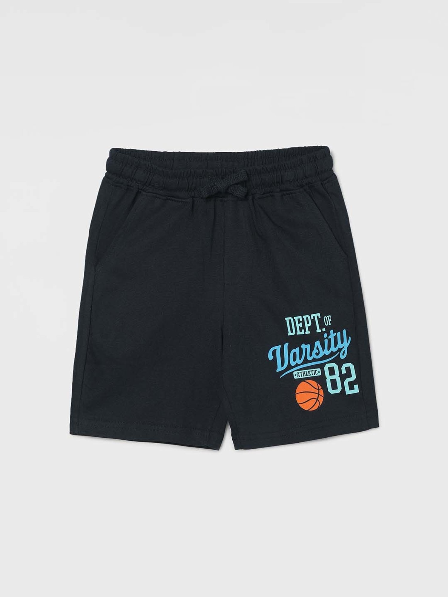 Fame Forever by Lifestyle Kids Navy Cotton Printed Shorts