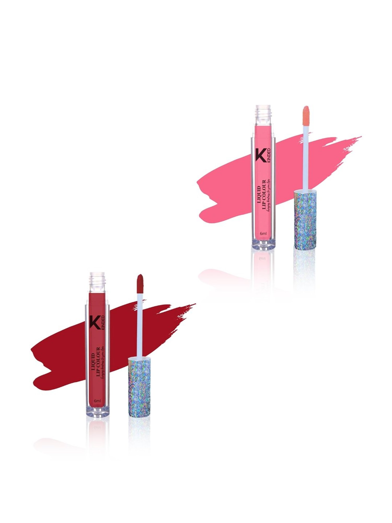 KINDED Liquid Lip Colour 01 Barbie Pink & 09 More Maroon Combo