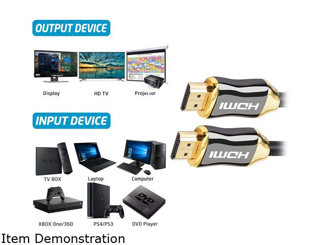 4K HDMI Cable 10 ft | High Speed,4K @ 60Hz, Ultra HD, 2K, 1080P & ARC Compatible | for Laptop, Monitor, PS5, PS4, Xbox One, Fire TV, Apple TV & More