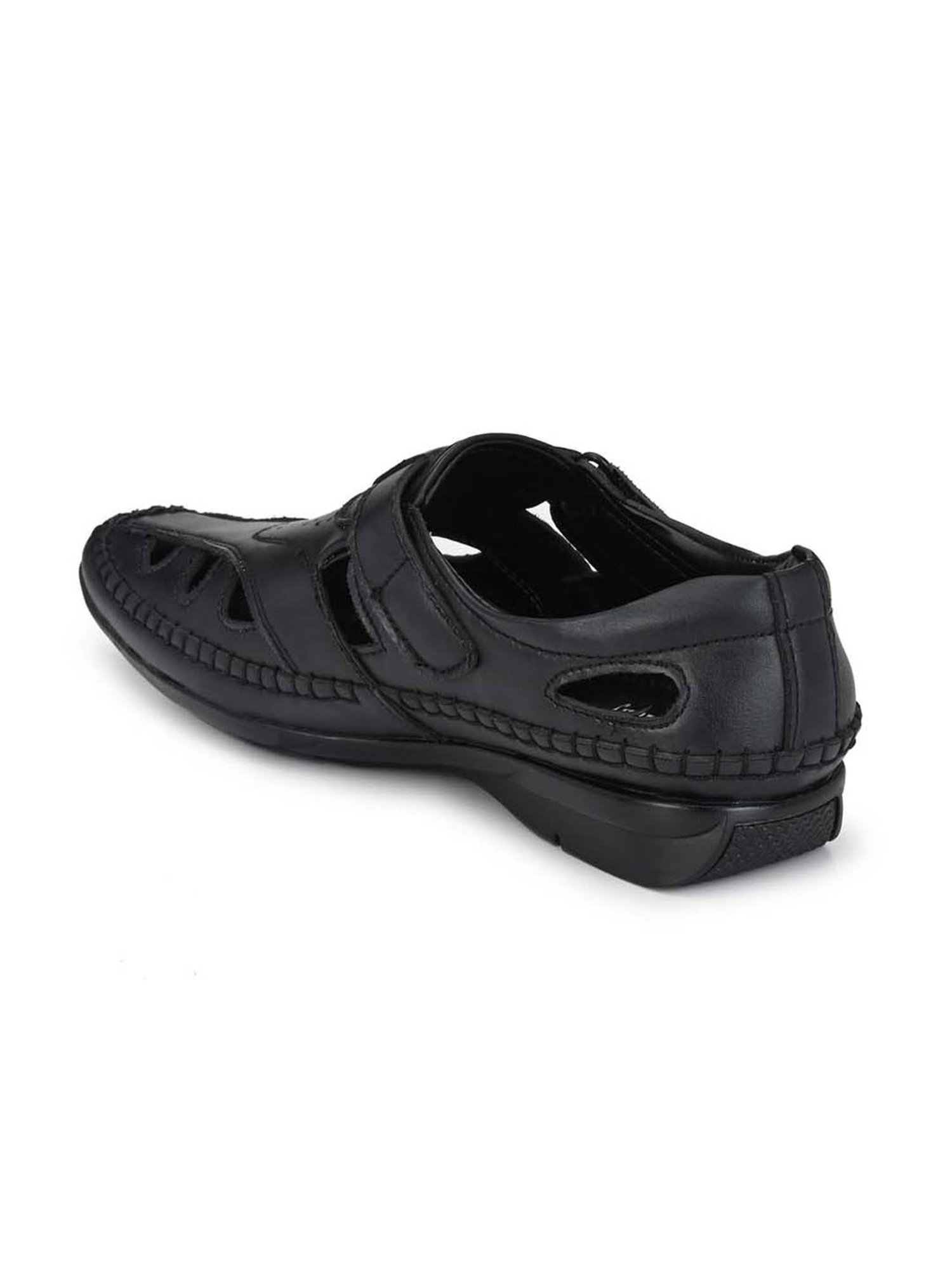 Eego Italy Men's Black Fisherman Sandals