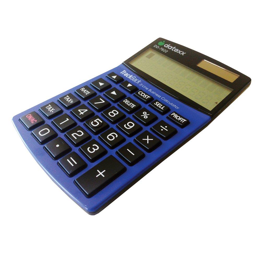 Datexx 2-Line TrackBack Business Slim Mini Desktop Calculator, DD-7622