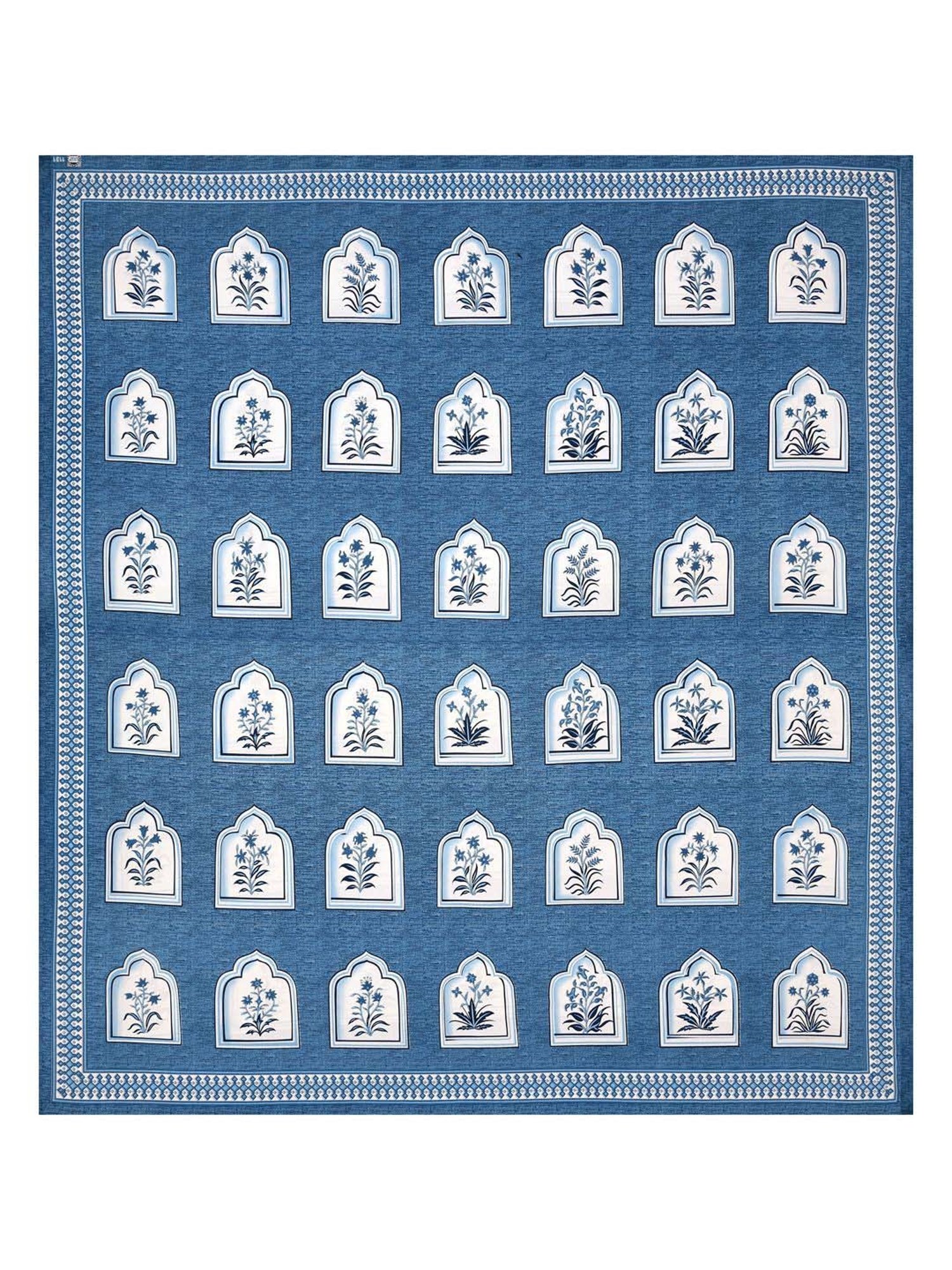 Living Roots Blue Cotton 160 TC King Bedsheet with 2 Pillow Covers