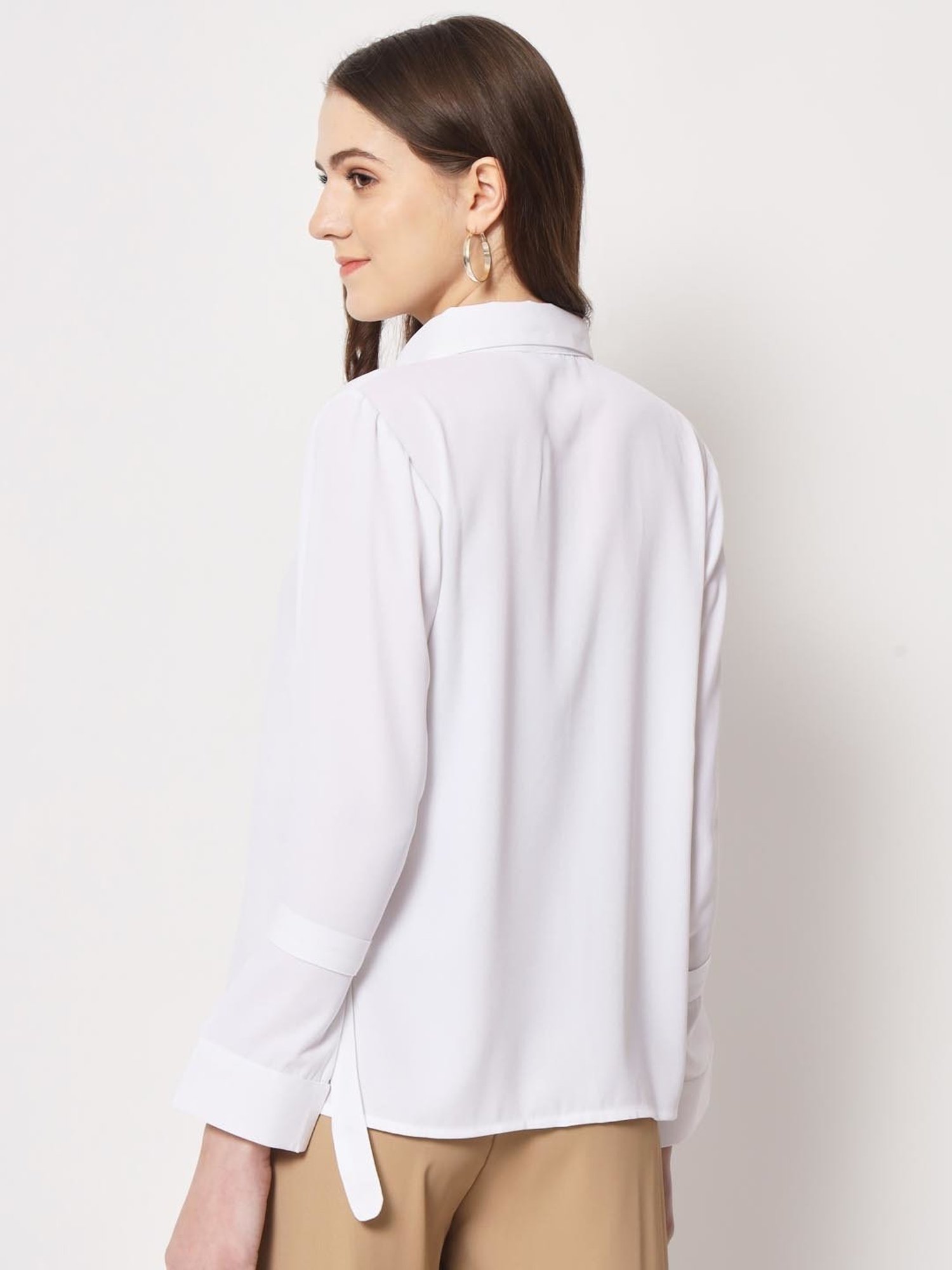 Trend Arrest White Regular Fit Shirt