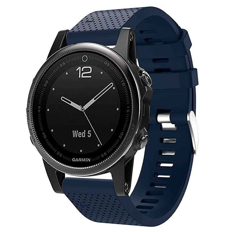 Band for Garmin Fenix 5S Fenix 6S Soft Silicone Replacement Watch Band Strap for Garmin Fenix 5SFenix 5S PlusFenix 6SFenix 6S Pro Smart Watch Fit 531 inches846 inches