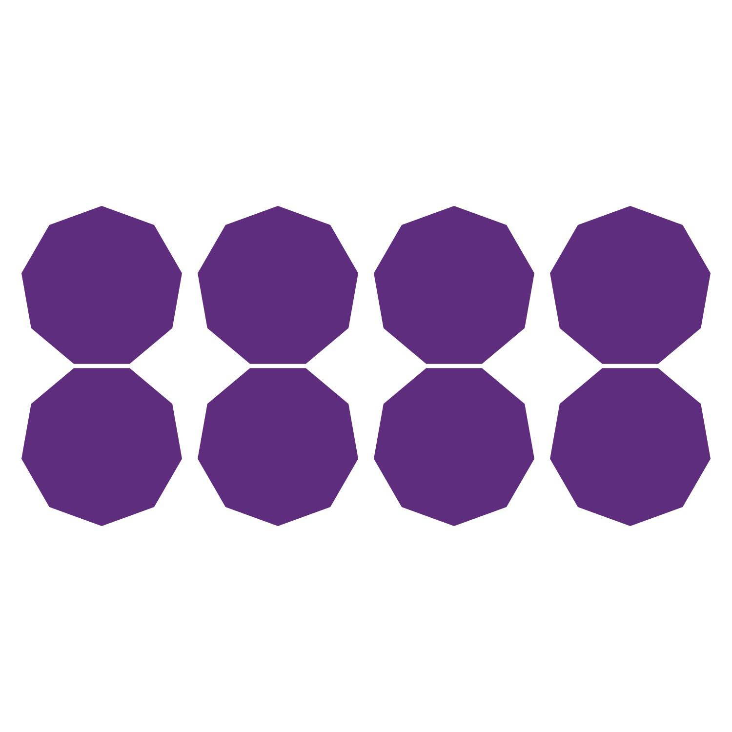 LiteMark 2 Inch Blue Nonagon Decals - Pack of 80