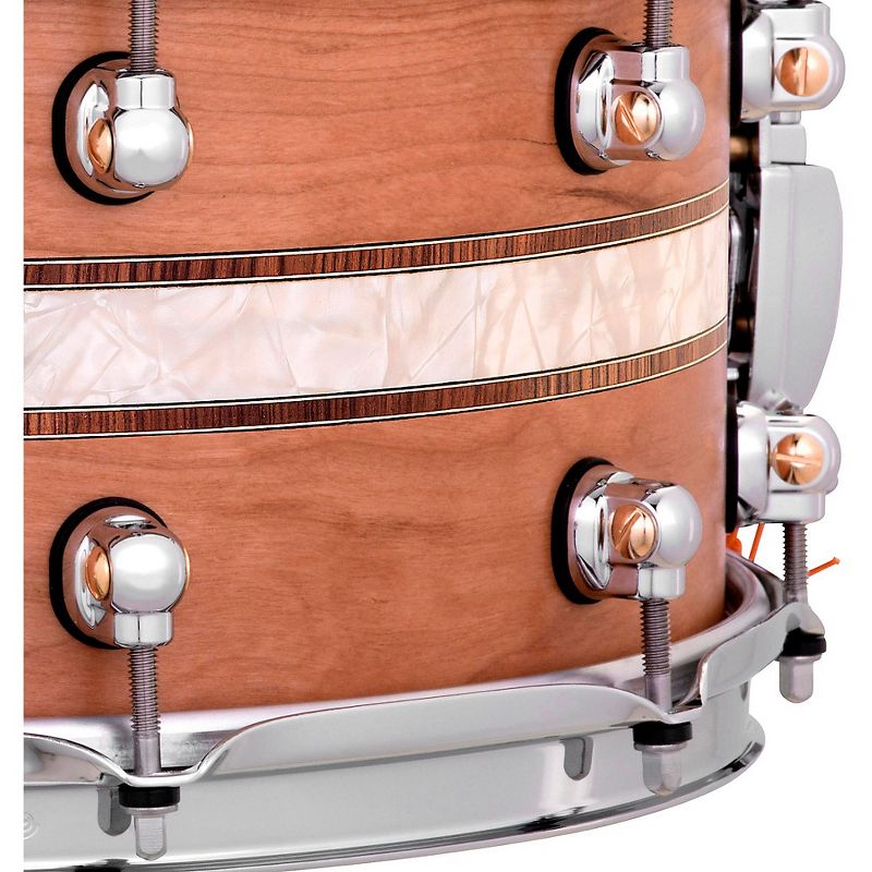Pearl Music City Custom Solid Shell Snare Cherry with Kingwood Royal Inlay 14 x 6.5 in.