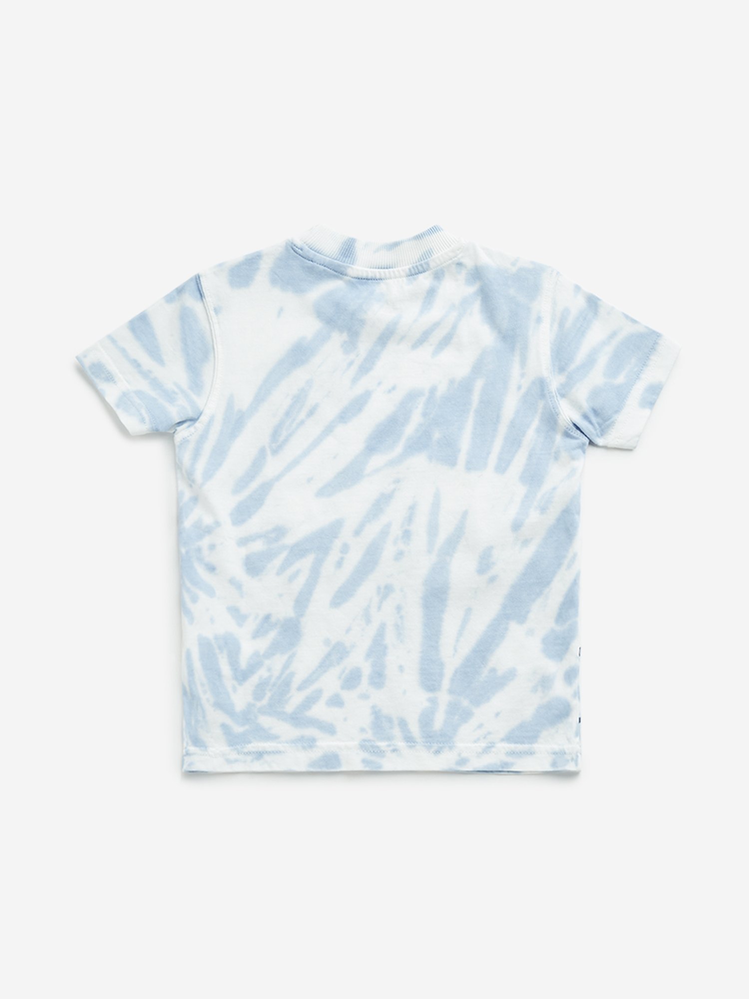 HOP Boys by Westside Light Blue Tie-Dye Airplane Print T-Shirt
