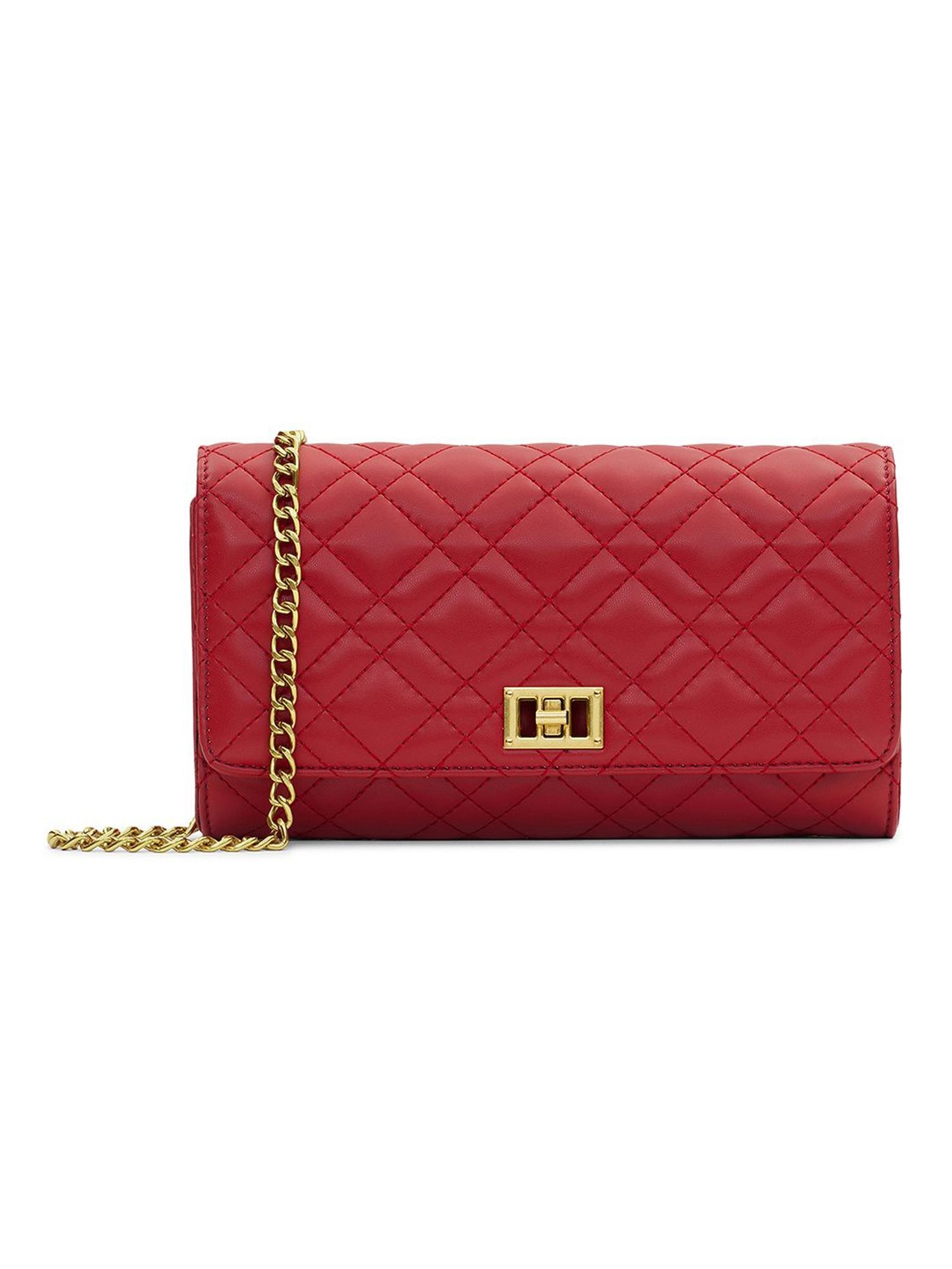 Miraggio Iris Red Small Faux Leather Clutch