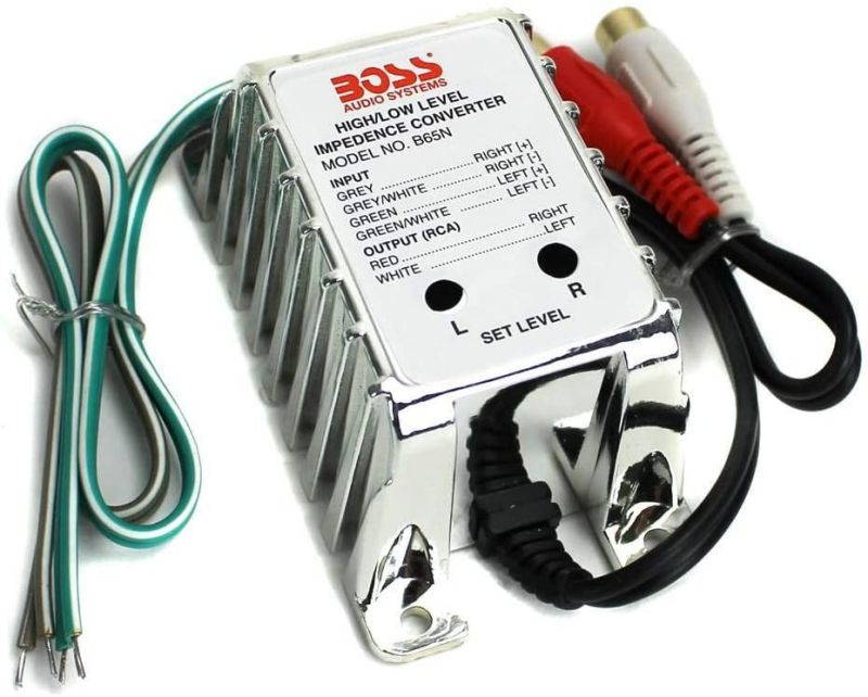 2) BOSS B65N High Level to Low Level Converter + RCA Input Sensitivity Control