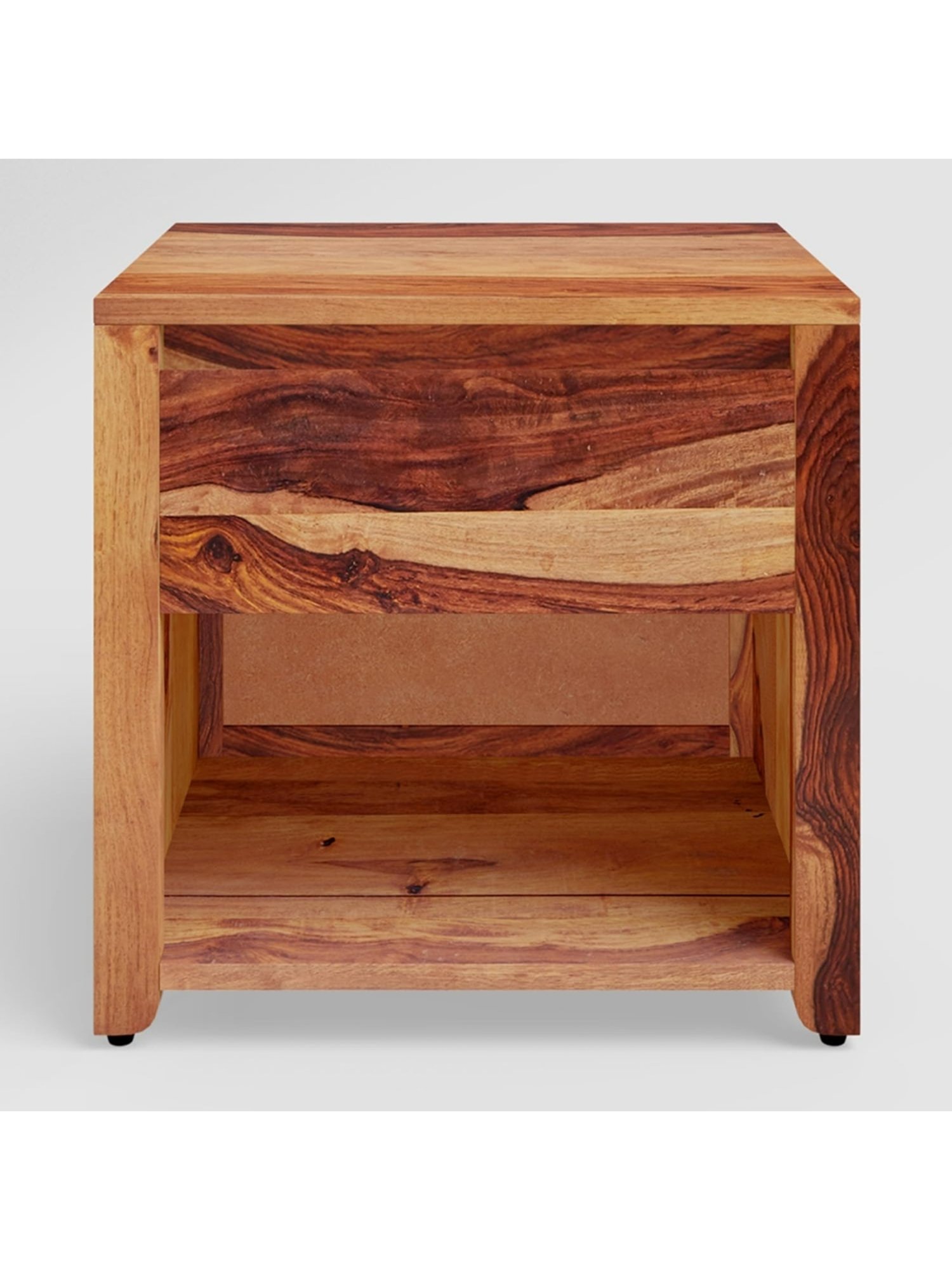 Ikiriya Avina Solid Dark Brown Wood End Table