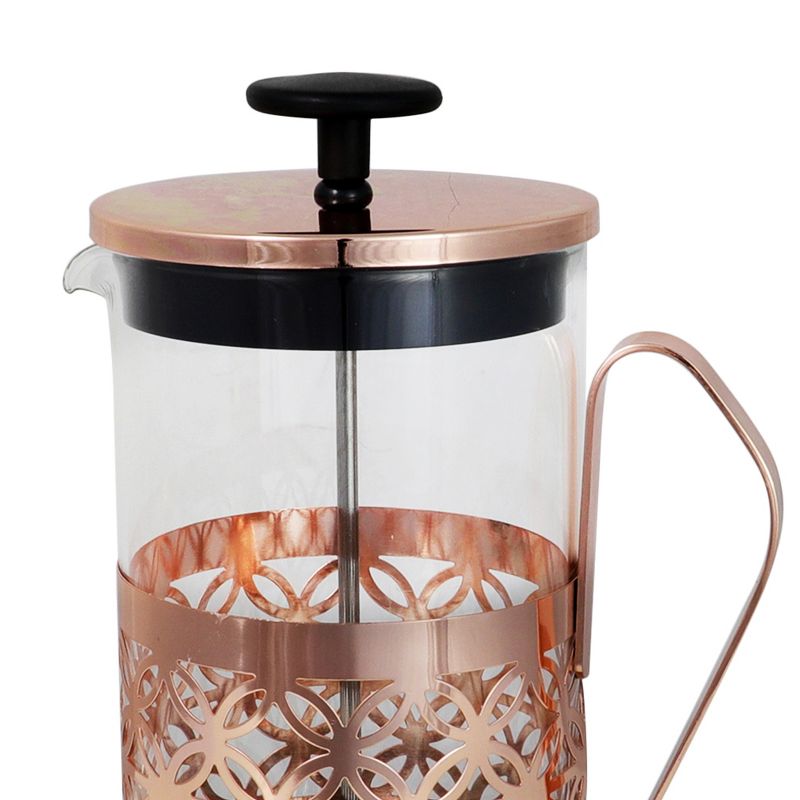 Mr. Coffee Trellise 32 oz Coffee Press With Scoop in Rose Gold