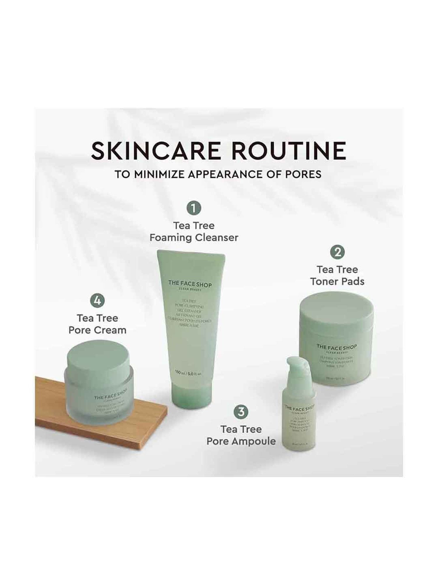 The Face Shop Tea Tree Toner Pads with AHA, IP-BHA & Hyaluronic Acid for Acne & Oily Skin - 150 ml