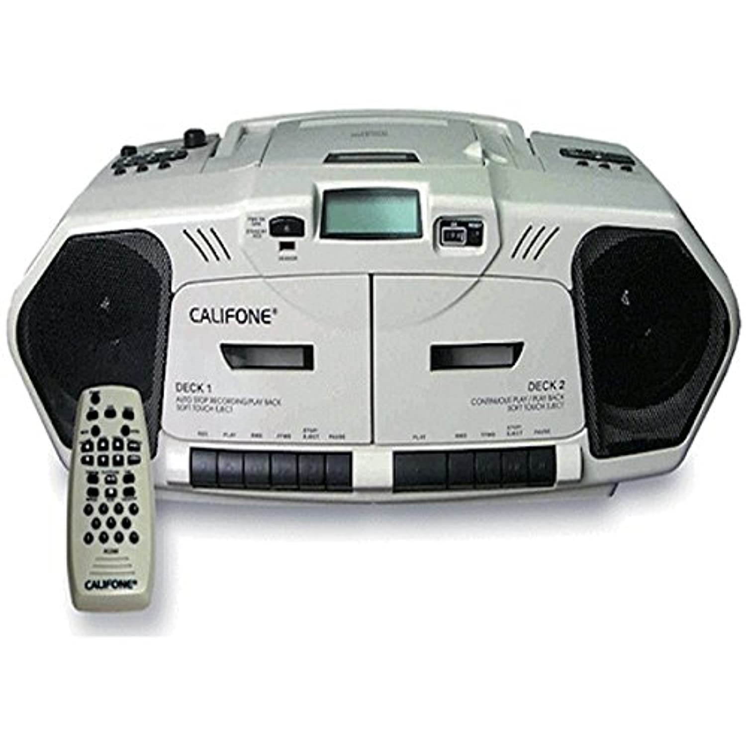 Califone 2395AV-02 Music Maker Plus Dual Cassette Recorder with CD, AM/FM, 6 Watts RMS