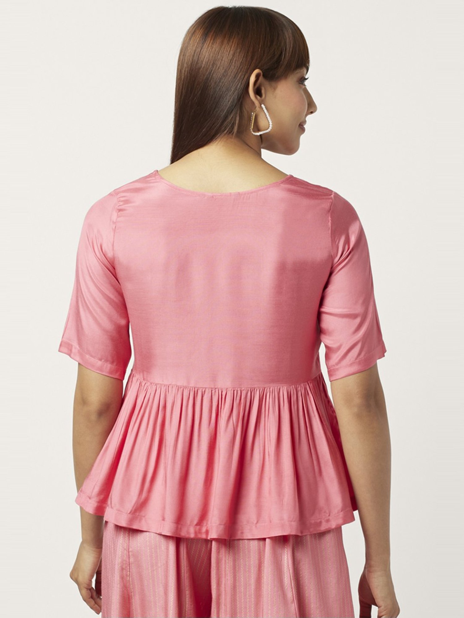 Akkriti by Pantaloons Coral Embroidered Top