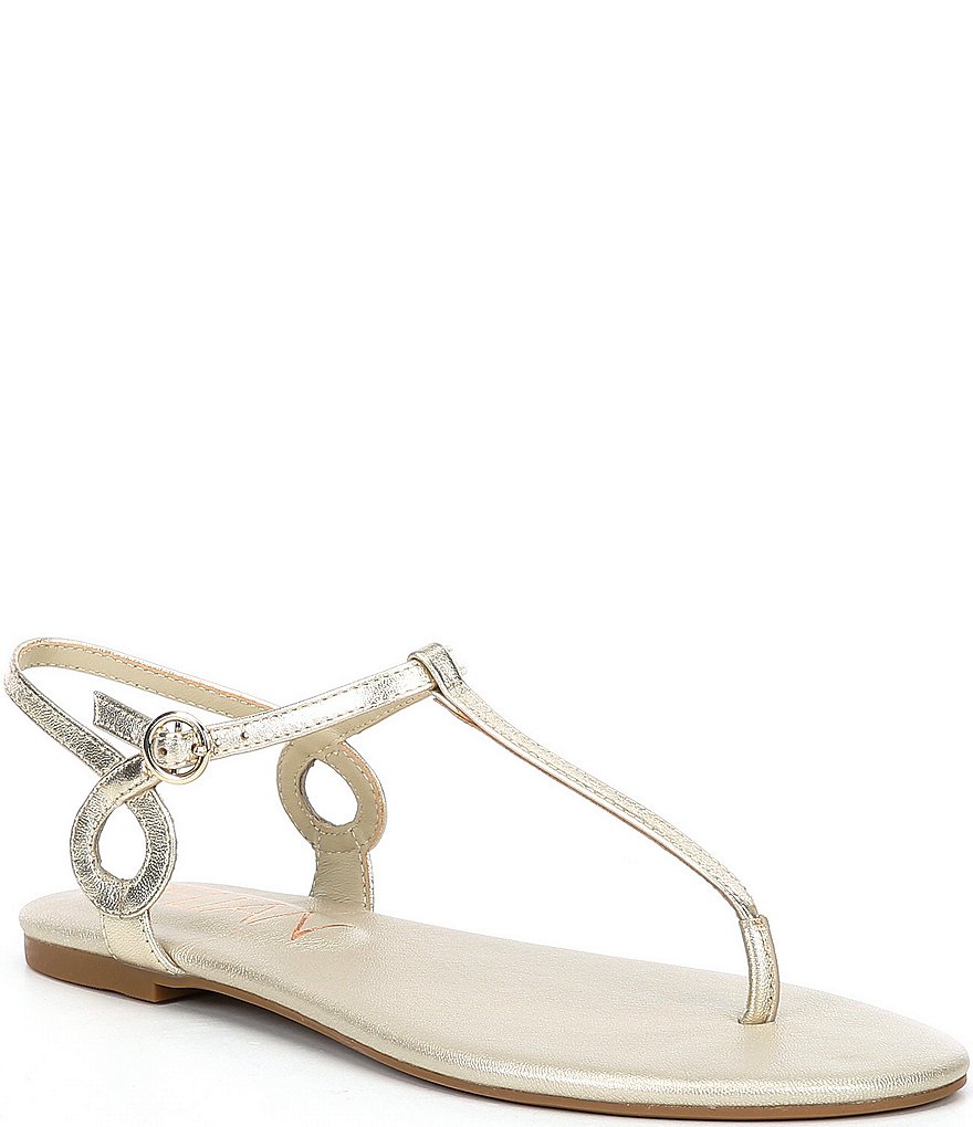 Deltan Olive Leather Thong Sandals