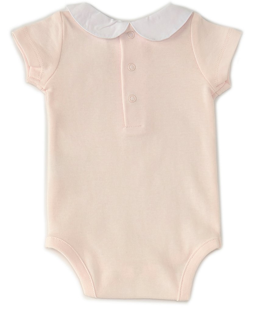 Edgehill Collection Baby Girls Newborn-6 Months Embellished Collar Bodysuit
