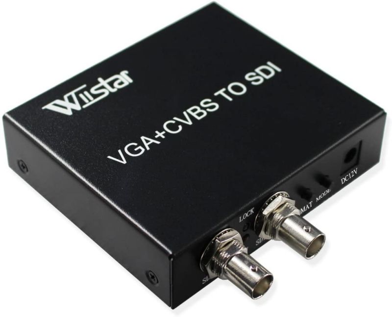 VGA+CVBS to SDI Converter Support 2 SDI outputsfor PC Laptops Projectors HDTV Computers