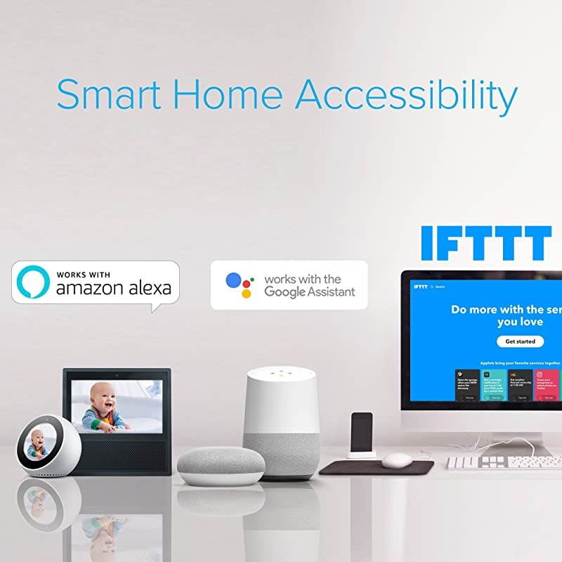 EZ360 1080P HD PanTiltZoom WiFi Home Security CameraAuto Motion Tracking Night Vision TwoWay Audio White Camera Only