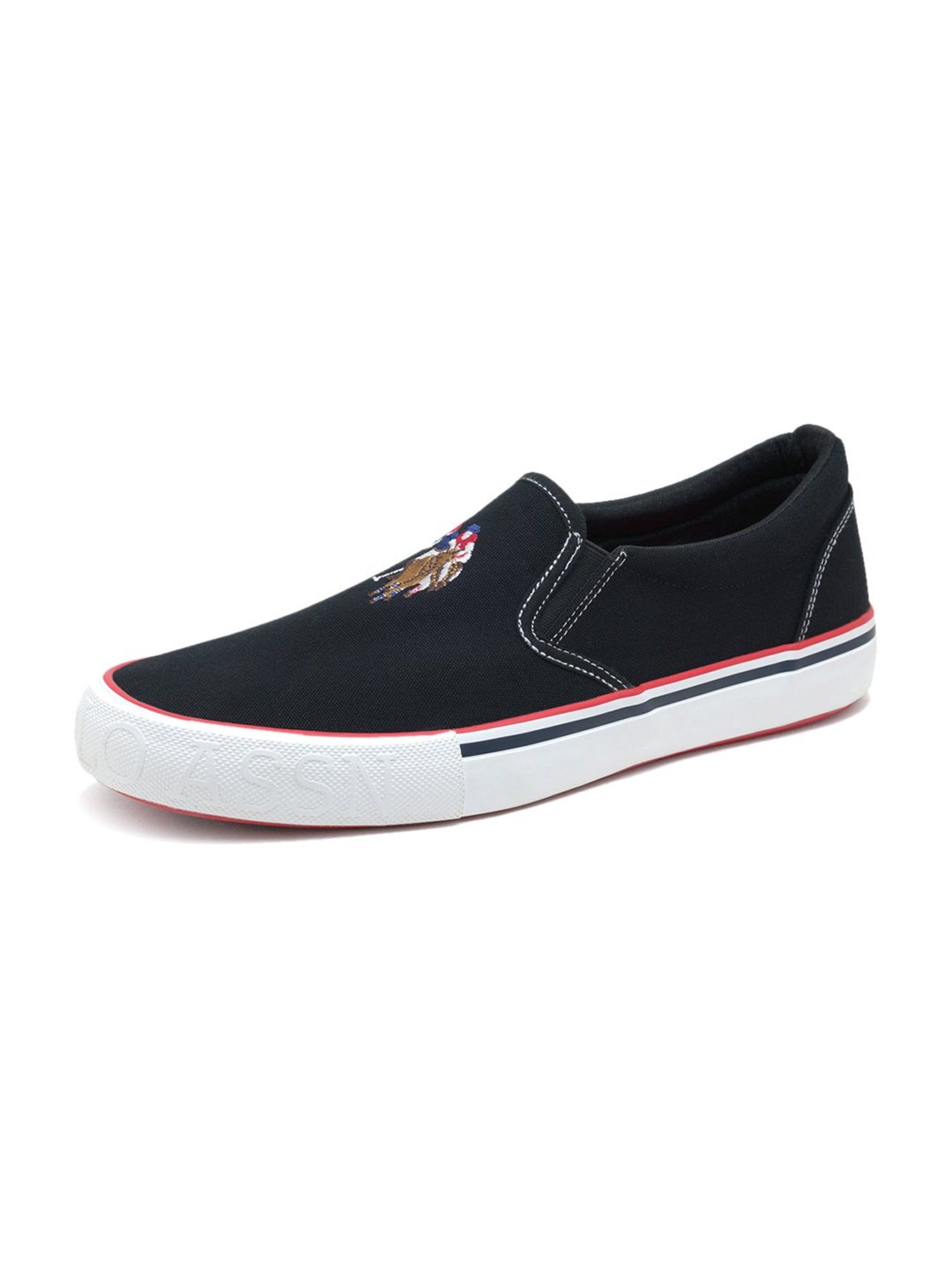 U.S. Polo Assn. Men's Black Plimsolls