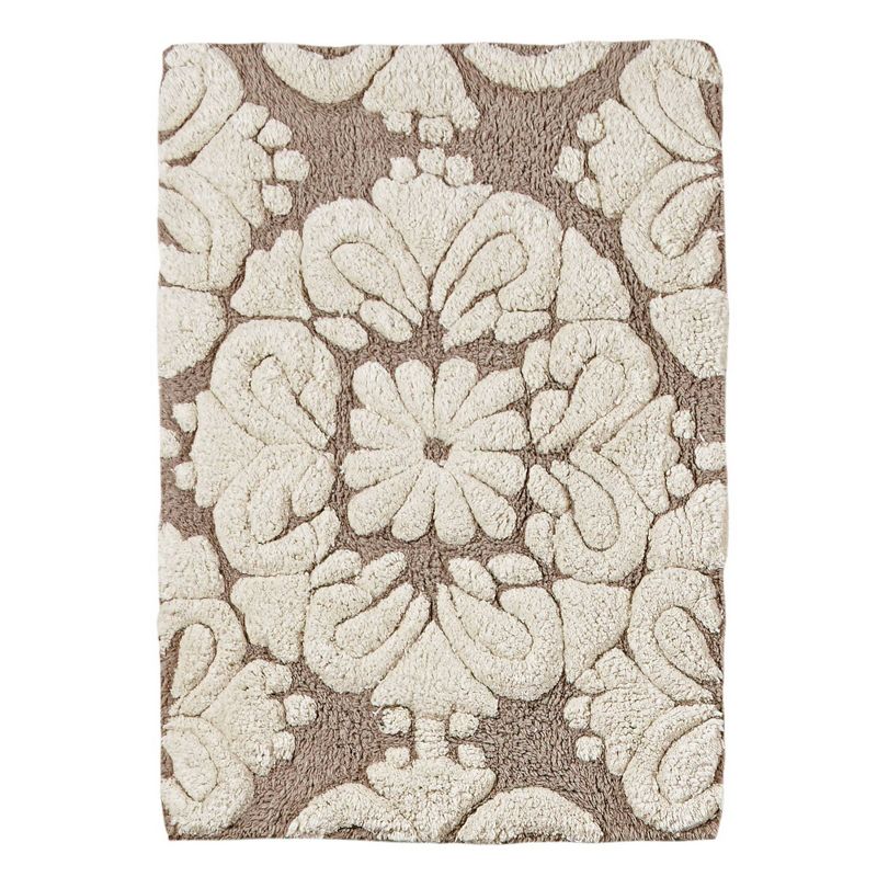 2pc Medallion Collection 100% Cotton Bath Rug Set Beige/Natural - Better Trends