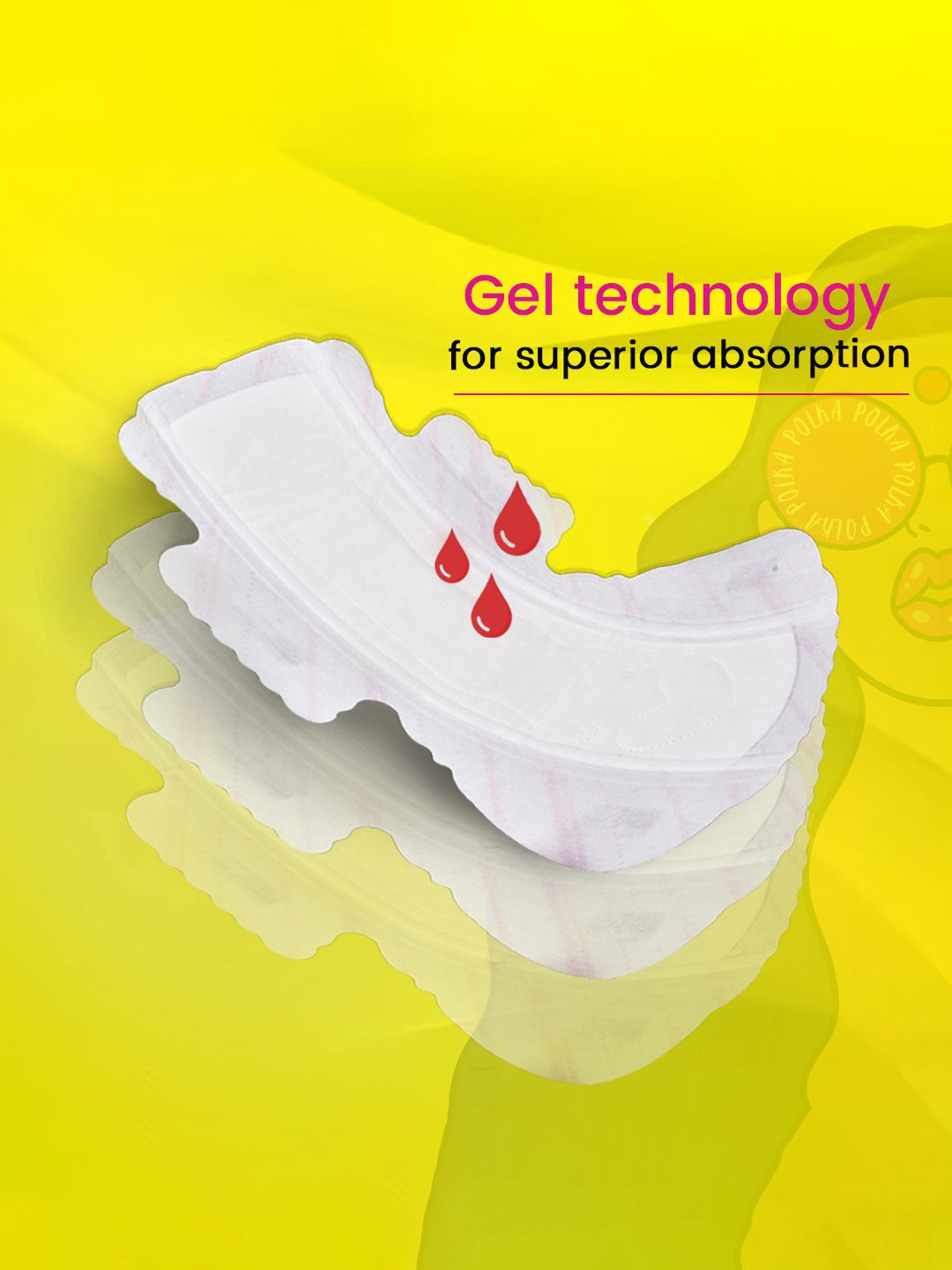 PINQ Polka Premium Cotton Feel Sanitary Pads XL - 40 Pads + 5 Pantliners