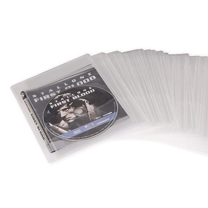 Media Sleeve Storage Bin Leatherette Front Quality Stitching and includes 36 Sleeves for CDs DVDs and Video Games