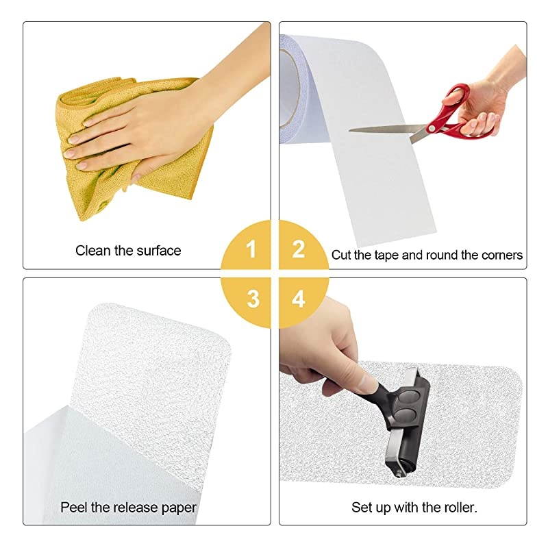 Anti Slip Stair Treads Clear Tape 4 Inches x 33 Feet Non Slip Safe Strips For Kids The Elderly And Pets