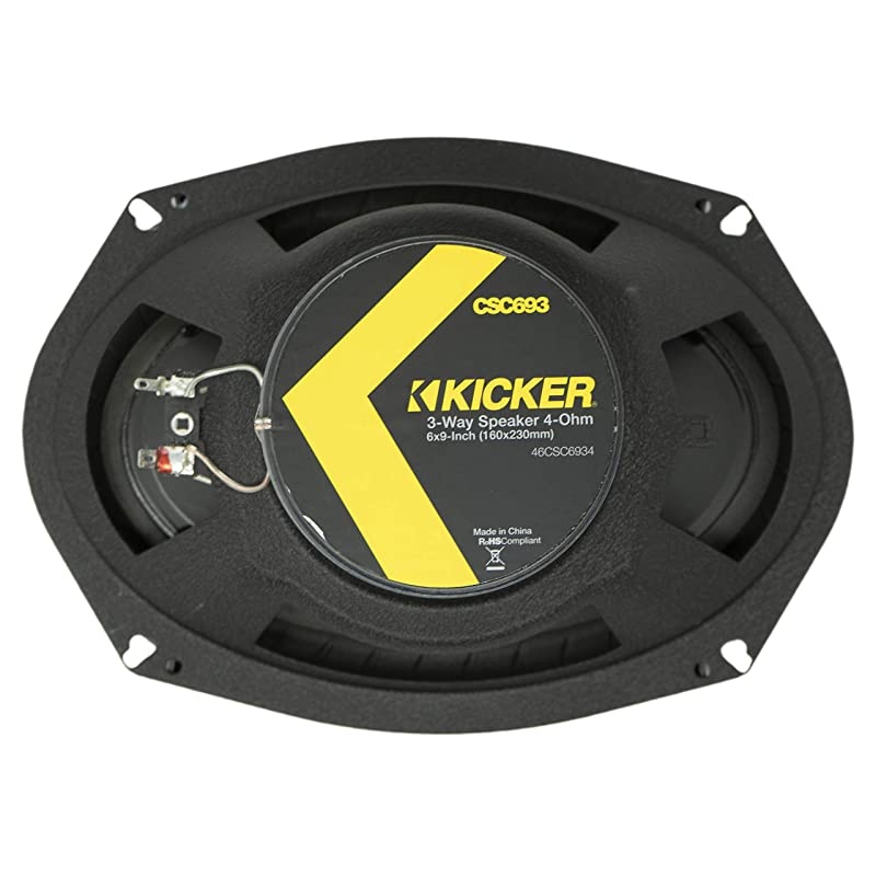CS Series 150 Watt 6 x 9 Inch Car Audio Coaxial Speaker Pair Yellow