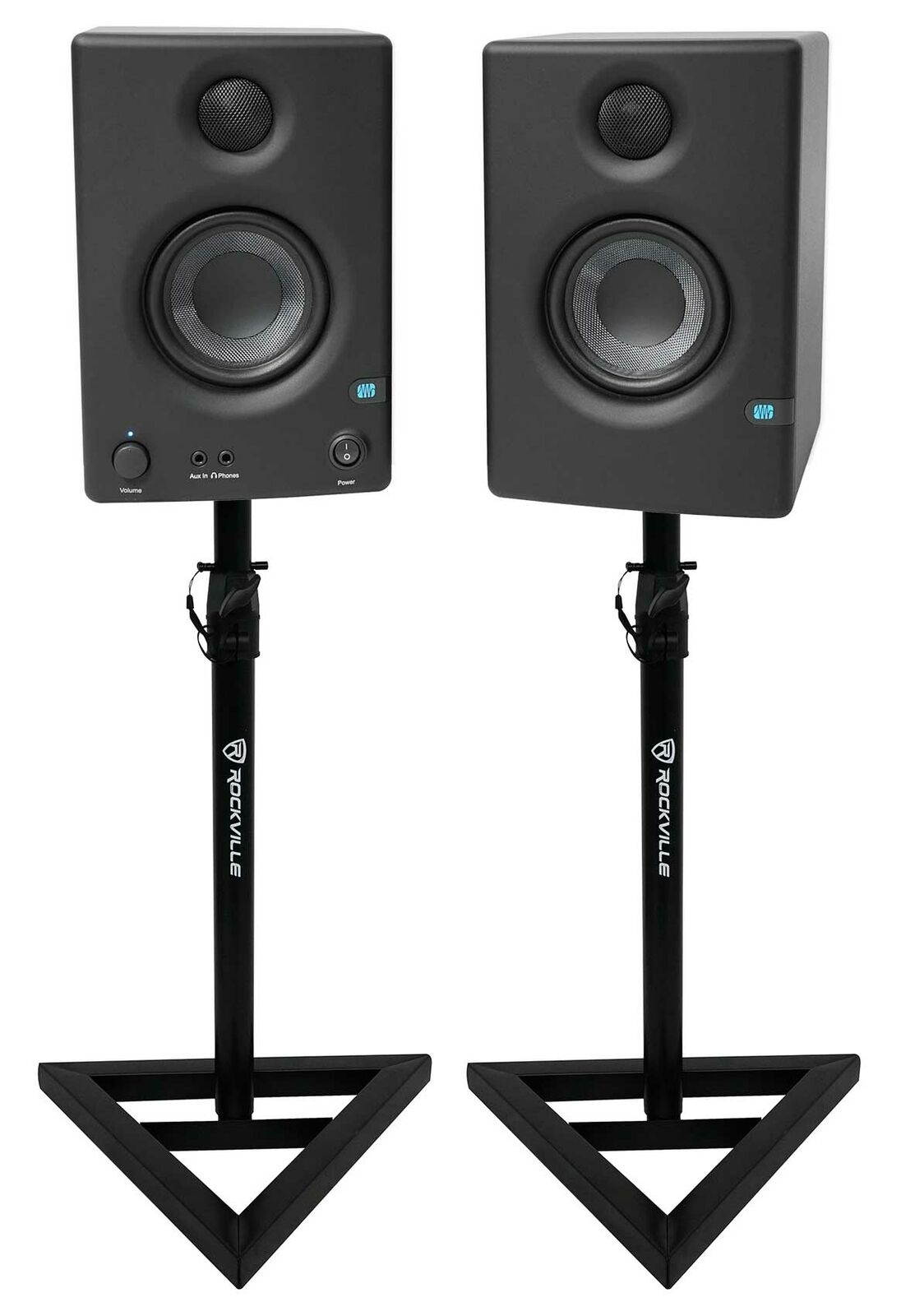 Pair   Eris E3.5 3.5" Powered Active Studio Monitor Speakers+Stands