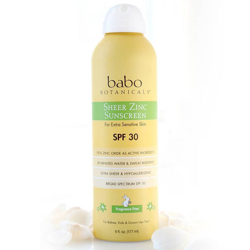 Babo Botanicals Sheer Zinc Sunscreen Spray Fragrance - SPF 30 - 6.0oz