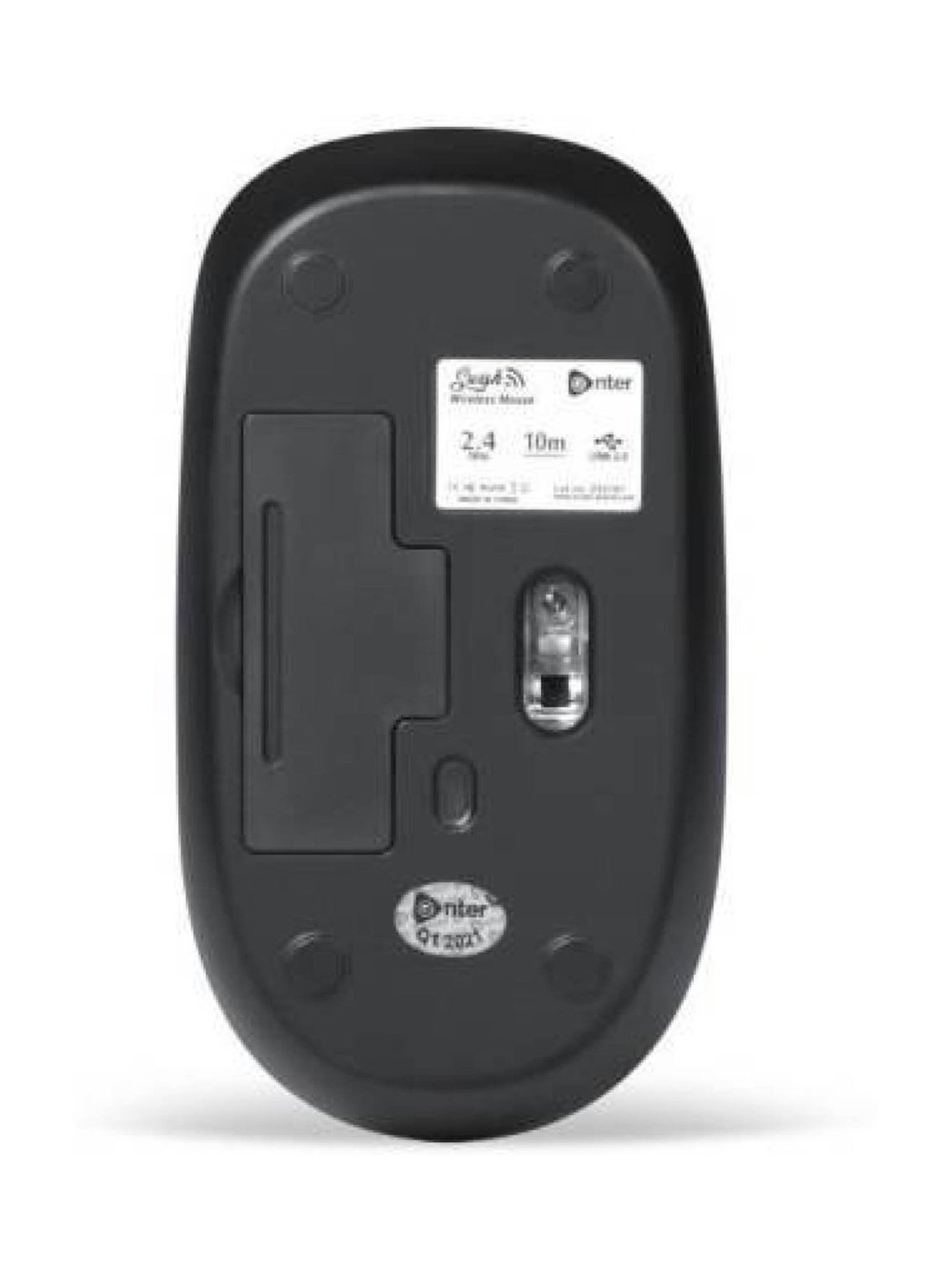 Enter Swish Wireless Optical Mouse (2.4GHz Wireless, Black)