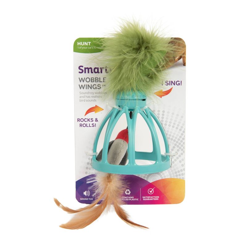 SmartyKat Wobble Wings Electronic Sound Wobble Cat Toy