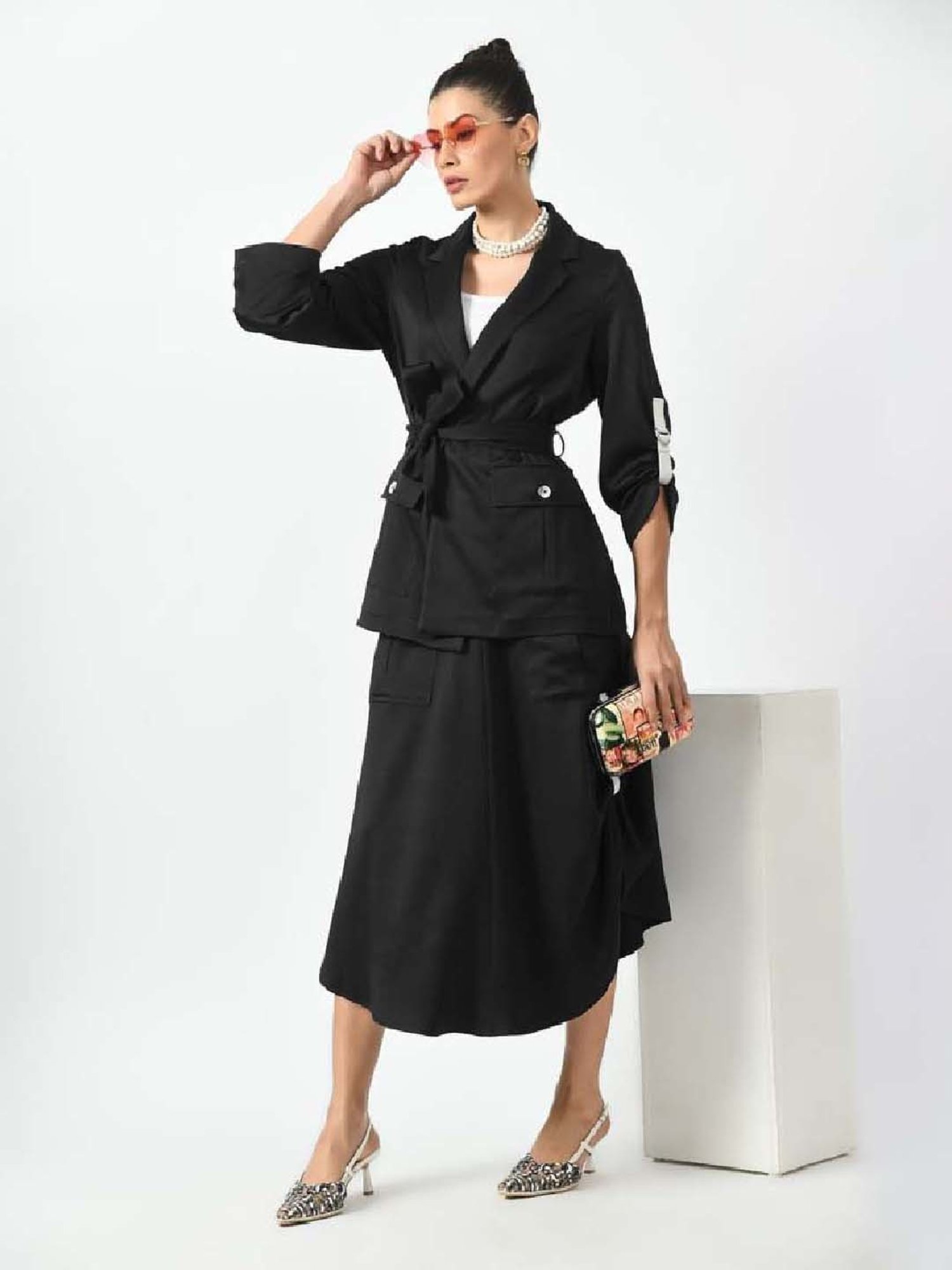 Office & You Black Plain Jacket