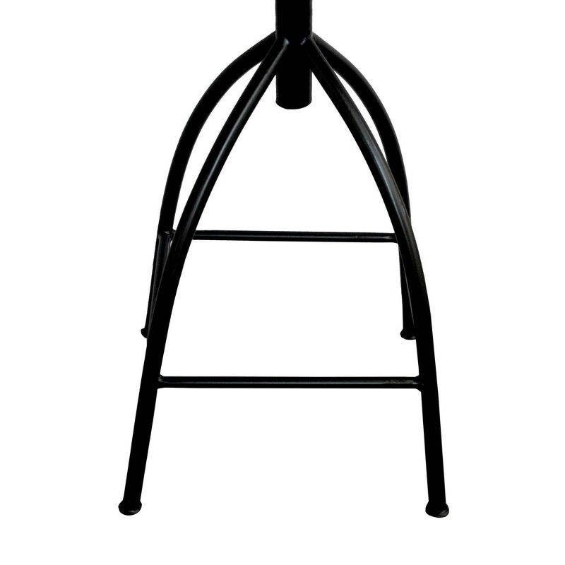 Industrial Style Adjustable Swivel Counter Height Barstool with Backrest Brown/Black - The Urban Port