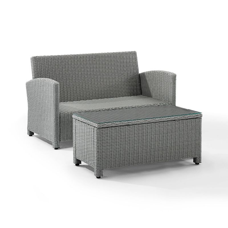 Bradenton 2pc Outdoor Seating Set - Gray - Crosley