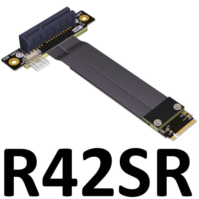 Riser PCIe x4 3.0 PCI-E 4x To M.2 NGFF NVMe M Key 2280 Riser Card Gen3.0 Cable M2 Key-M PCI-Express Extension cord 32G/bps Cable 270 Degree(3.93in)