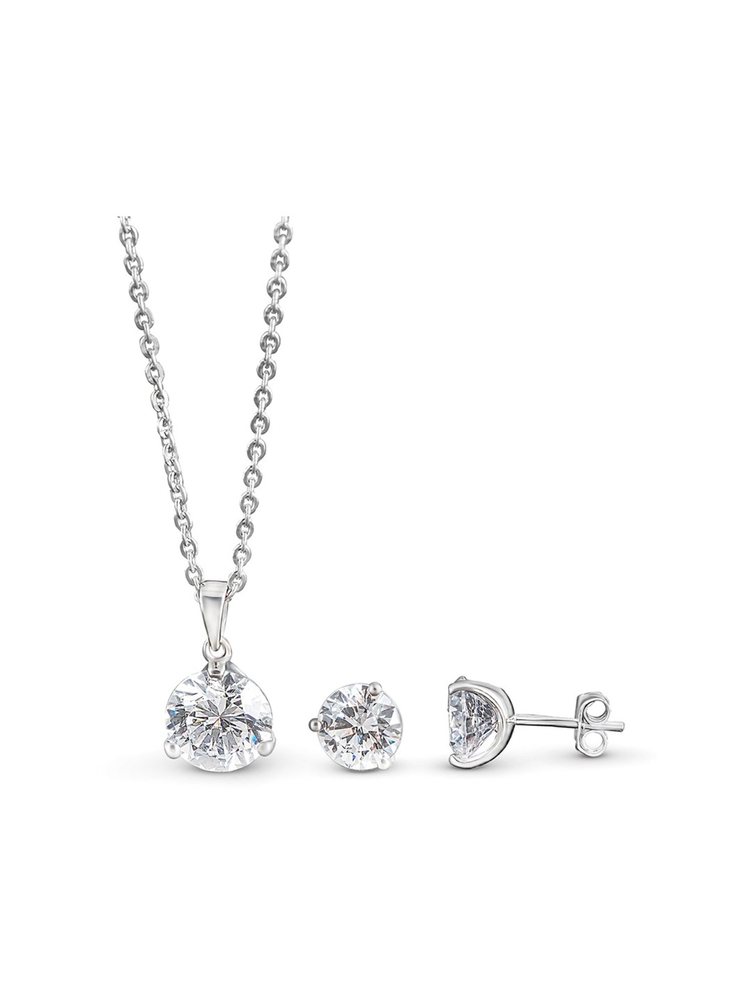 Zavya 92.5 Sterling Silver Pearlescent Elegance Pendant with Chain for Women