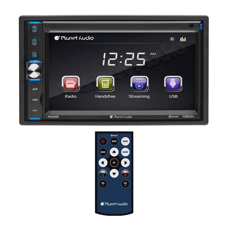 Planet Audio P9650MB 320 Watt Double DIN Bluetooth/MP3/USB/SD, AM/FM In Dash Car Stereo with  6.5 Inch Touchscreen and Wireless Remote