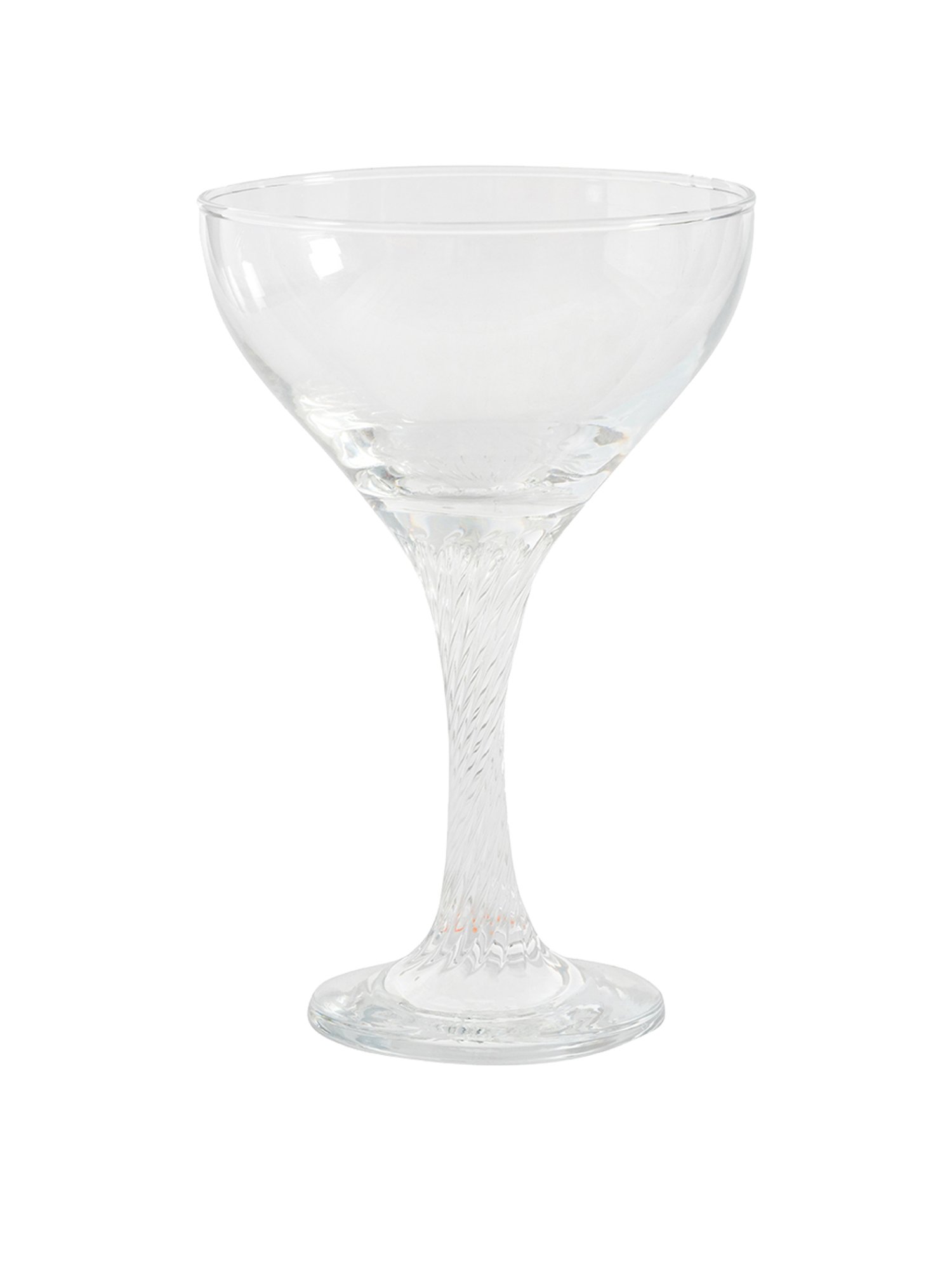 Pasabahce Transparent Glass Twist Wine Cocktail Glasses - Set of 6 (280ml)
