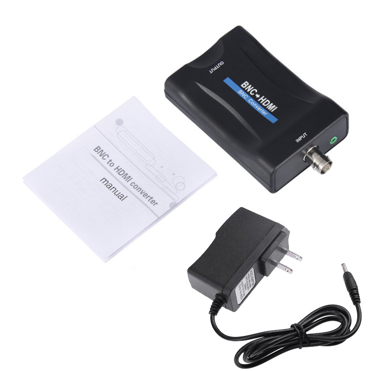 BNC to HDMI Converter to Monitor 1080P 720P Video Converter BNC Coaxial to HDMI,With power supply adapter