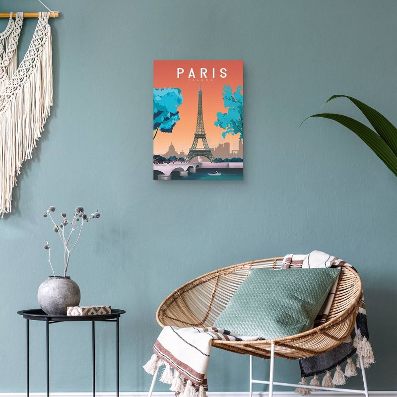 18" x 24" Paris 2 by Omar Escalante Canvas Art Print - Masterpiece Art Gallery