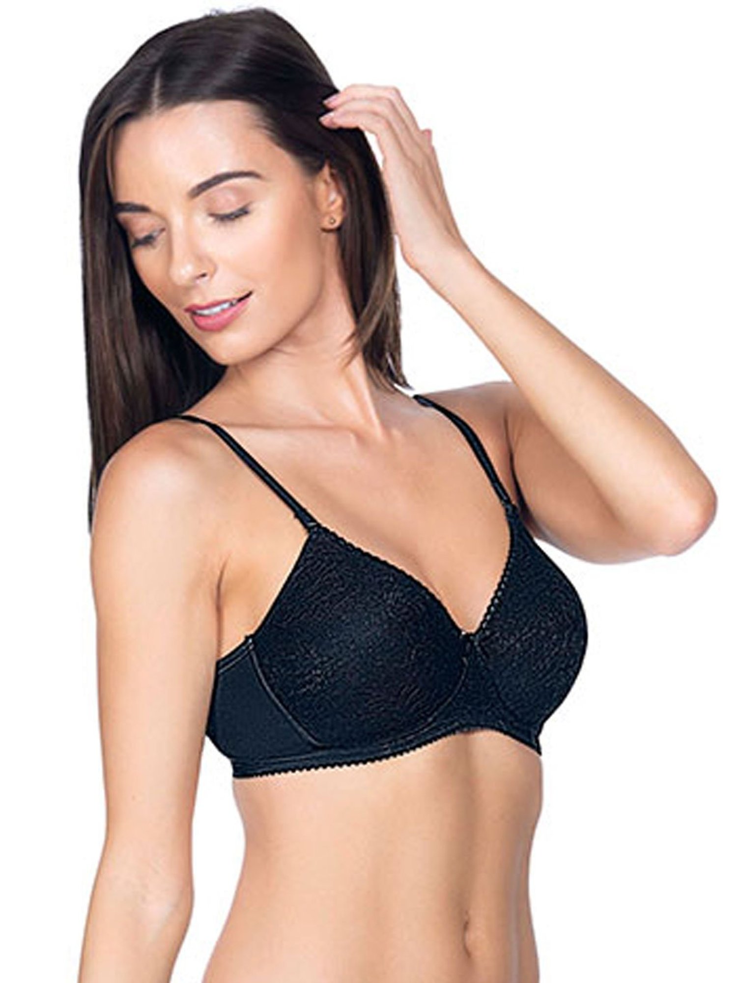 Amante Black Non Wired Padded T-Shirt Bra
