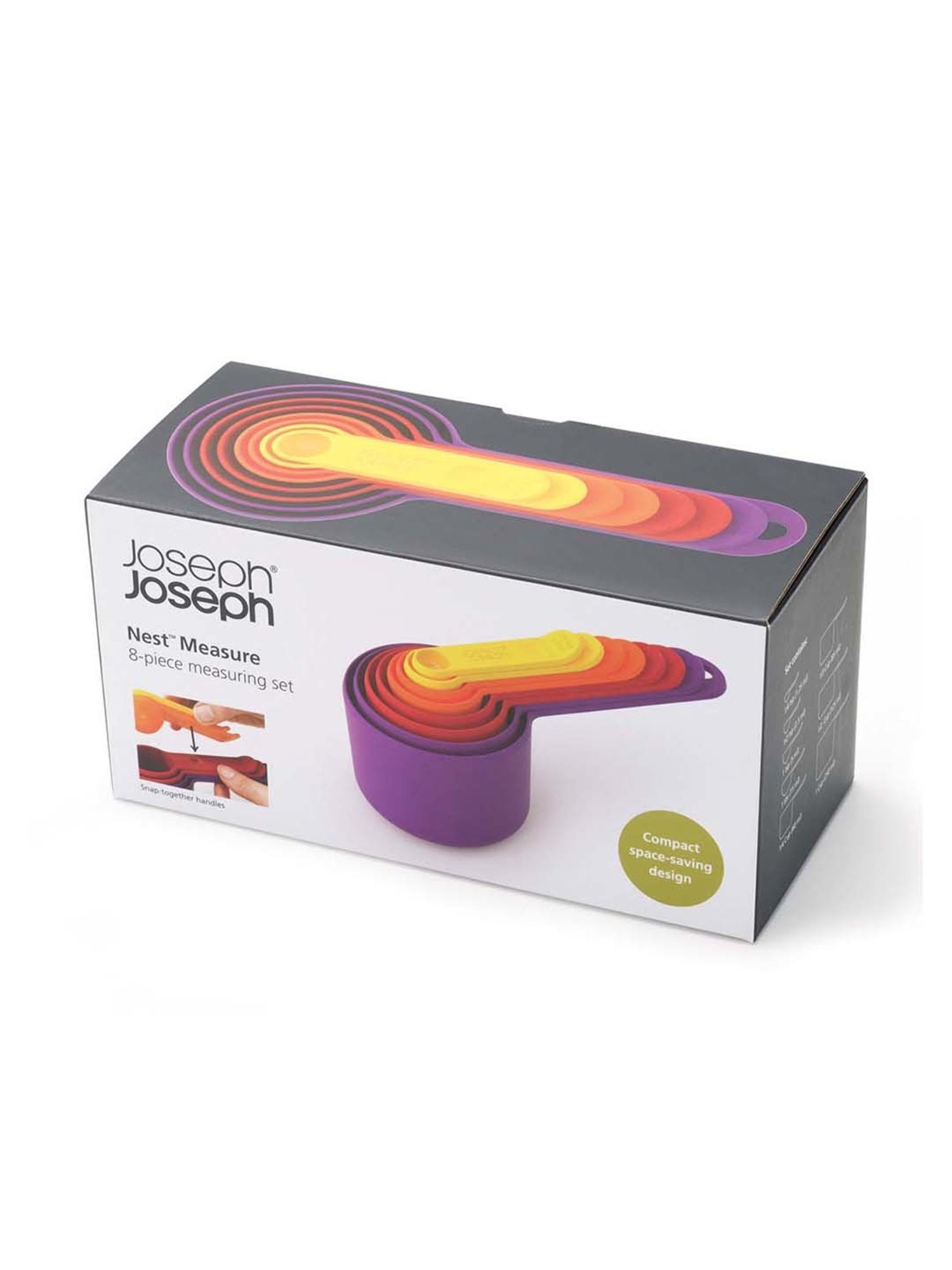 KitchenCraft Black Plastic Magnetic Measuring Cup - Set of 4