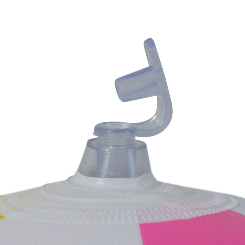 Pool Central 16" Inflatable 6-Panel Beach Ball Swimming Pool Toy - White/Pink