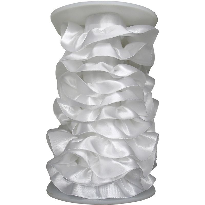 Simplicity Ruffled Quilt Binding 1-7/8"X8yd-White