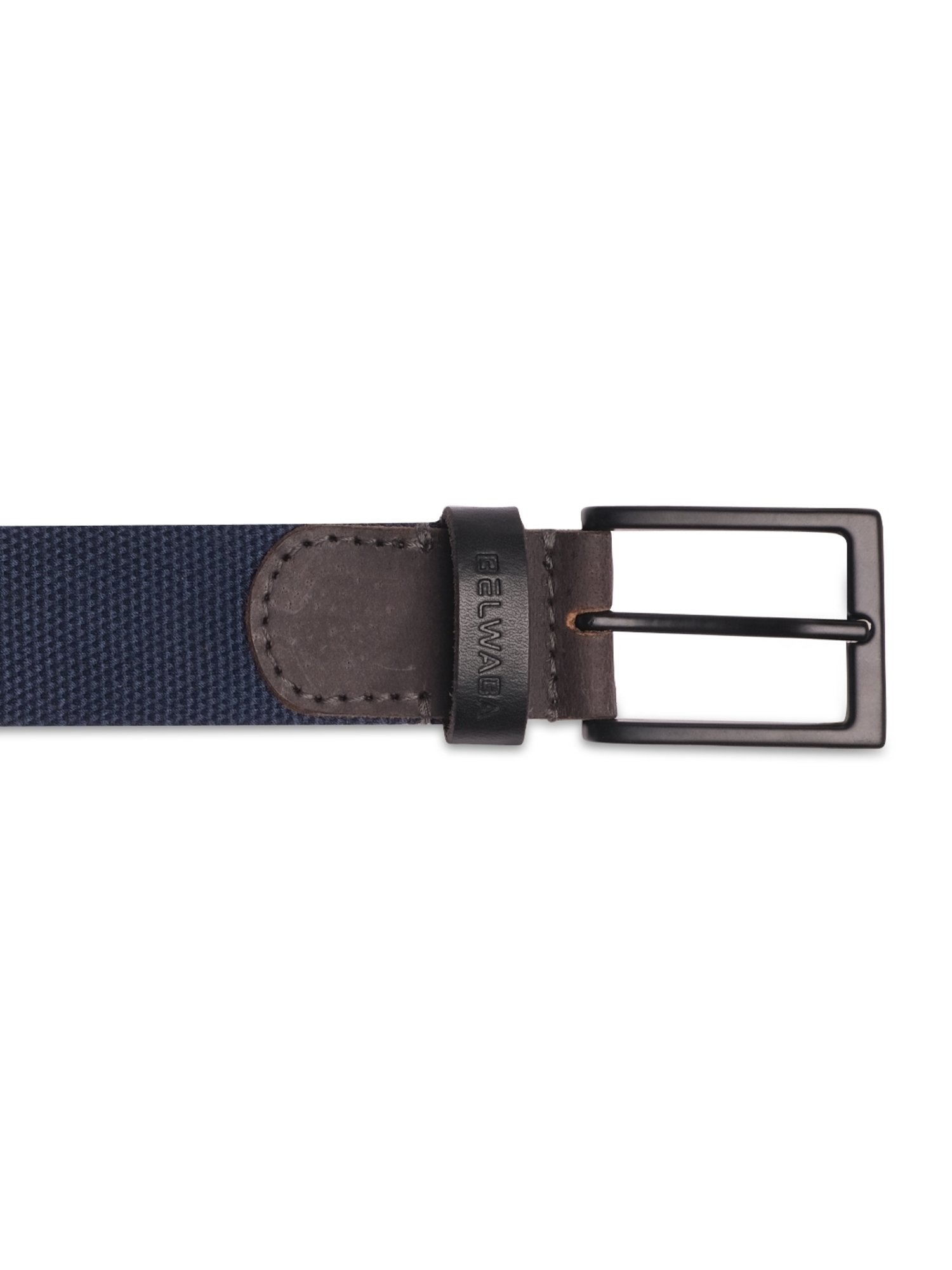 BELWABA Blue Woven Casual Belt for Men