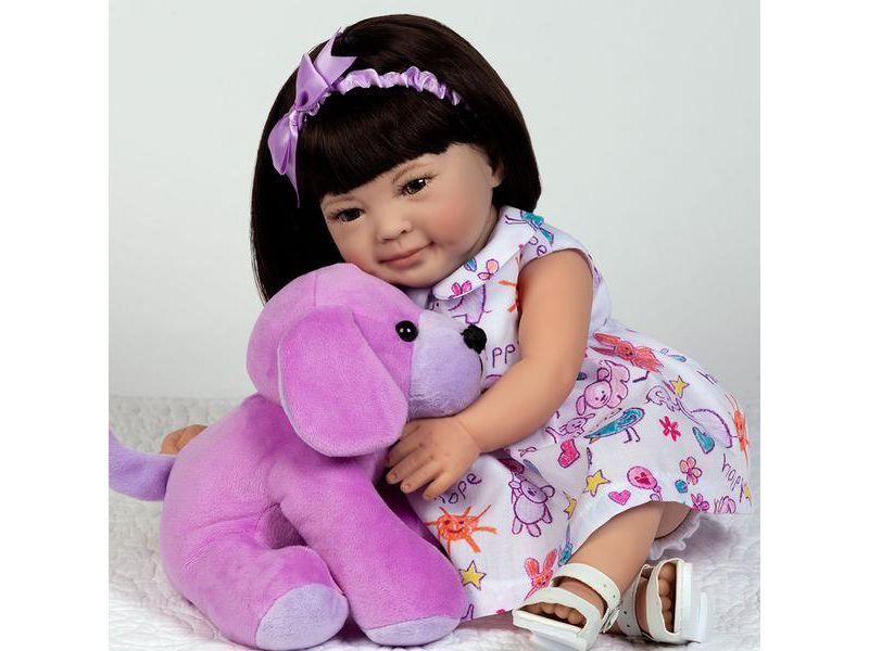 Paradise Galleries Reborn Toddler Doll - Children's Day, Full Vinyl Limbs, 16 inches, GentleTouch Vinyl, Weighted Body, 5-Piece Doll Reborn Doll Set