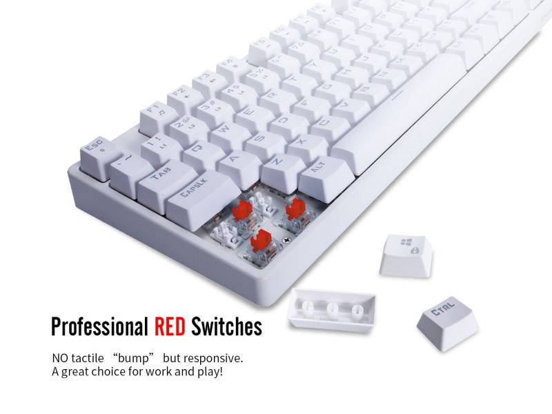 1STPLAYER RGB Gaming Mechanical USB Wired Keyboard DK5.0 Blue Switch Ergonomic 104 Keys NKRO Full Size Customizable Backlight LED Computer Laptop Keyboard for Windows PC Gamers (White)